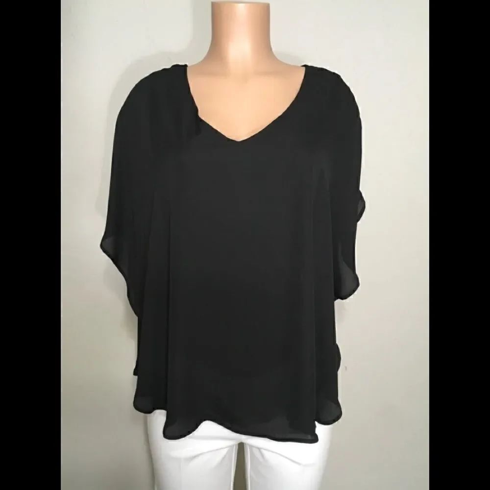 Sharagano black blouse.  - Picture 2 of 7